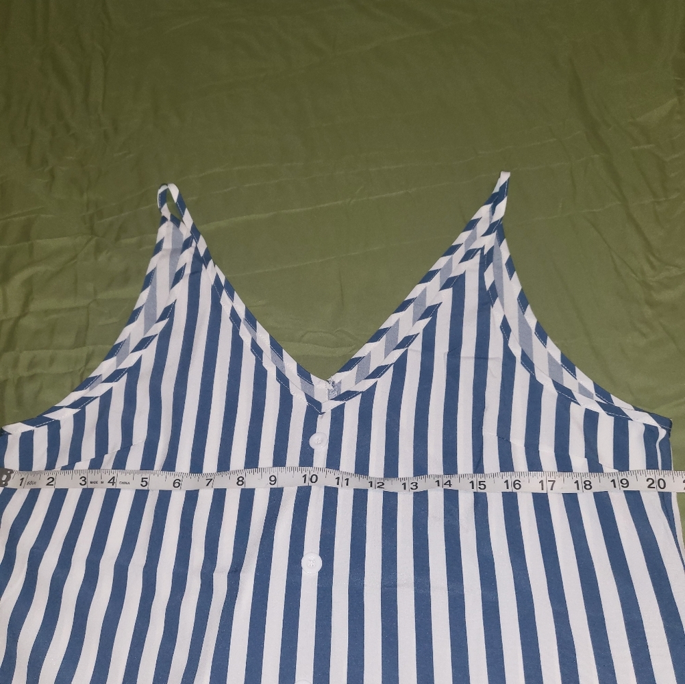 Blue and White striped summer dress
